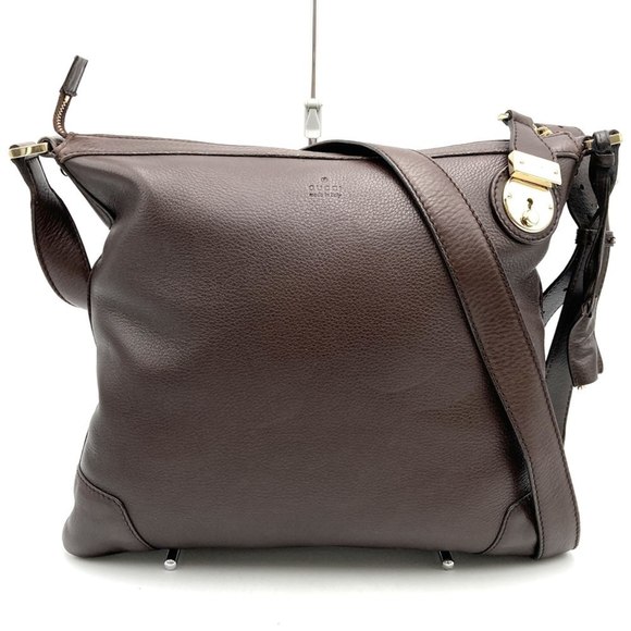 GUCCI Handbags - GUCCI 148476 Shoulder Bag Leather Brown for Men and Women